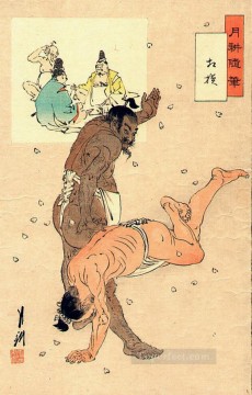 日本 Painting - 力士 1899 尾形月光 日本の